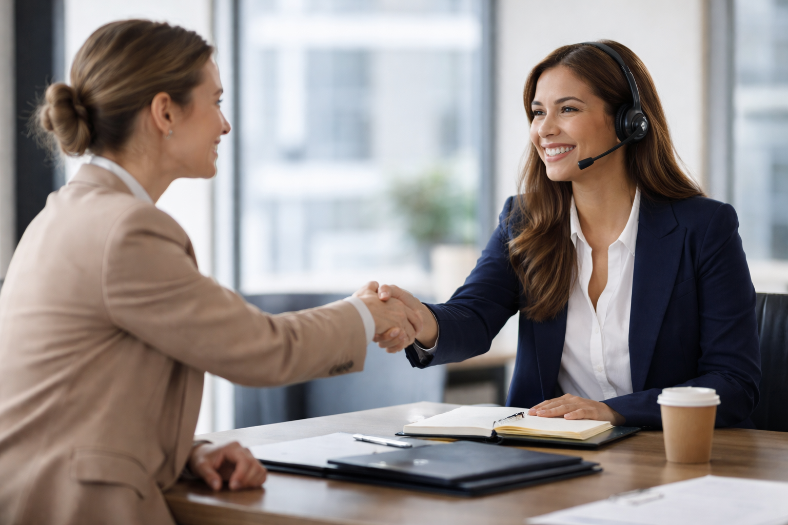 Spanish deposition interpreter assisting attorney during a legal meeting
